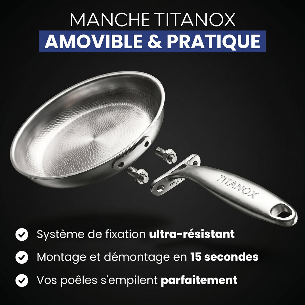 Poêle 100% Titane Pur Pour Une Cuisine Sans Toxines