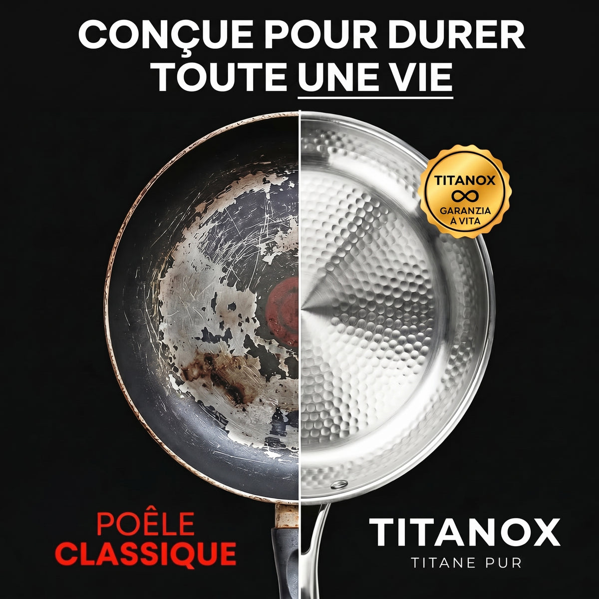 Poêle 100% Titane Pur Pour Une Cuisine Sans Toxines