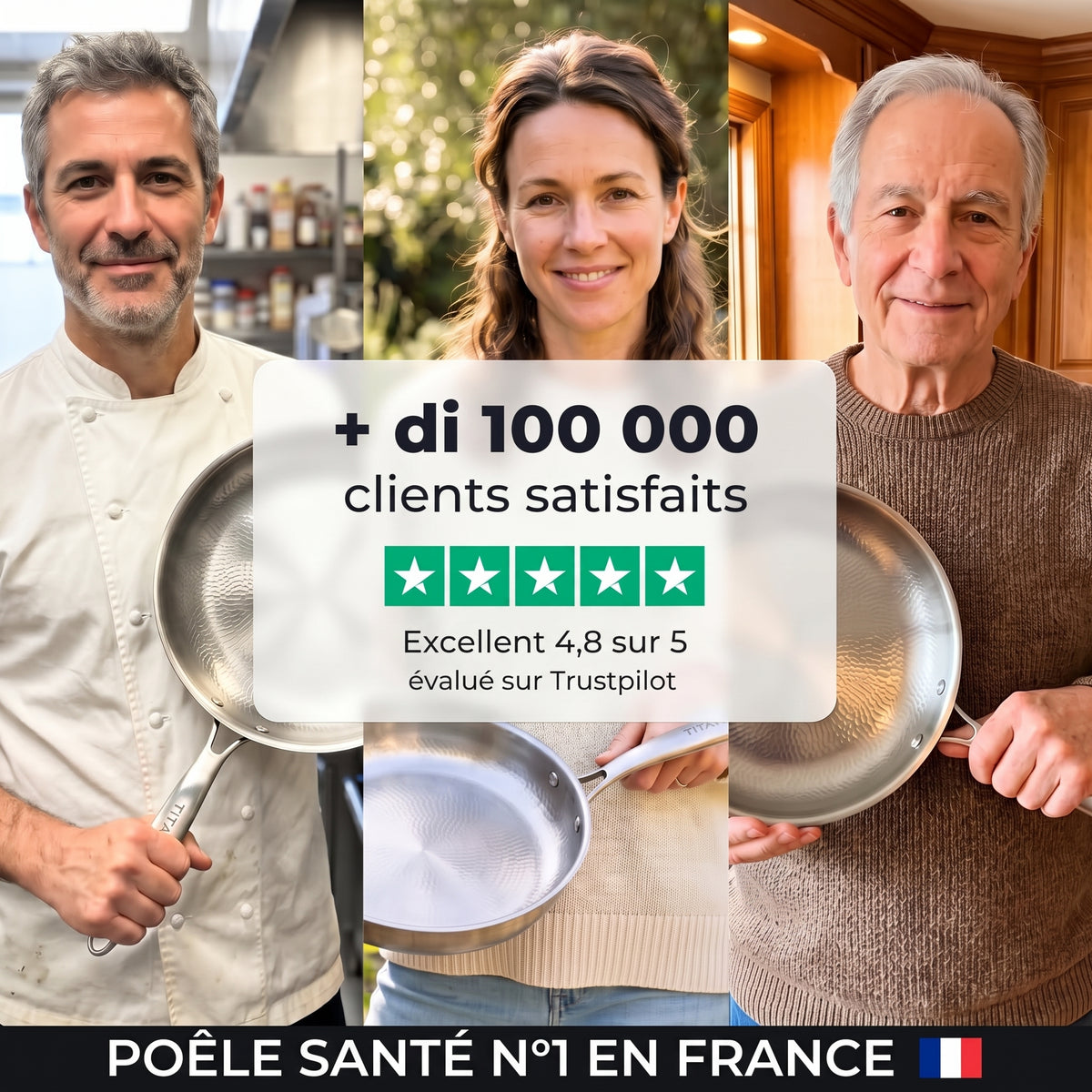 Poêle 100% Titane Pur Pour Une Cuisine Sans Toxines